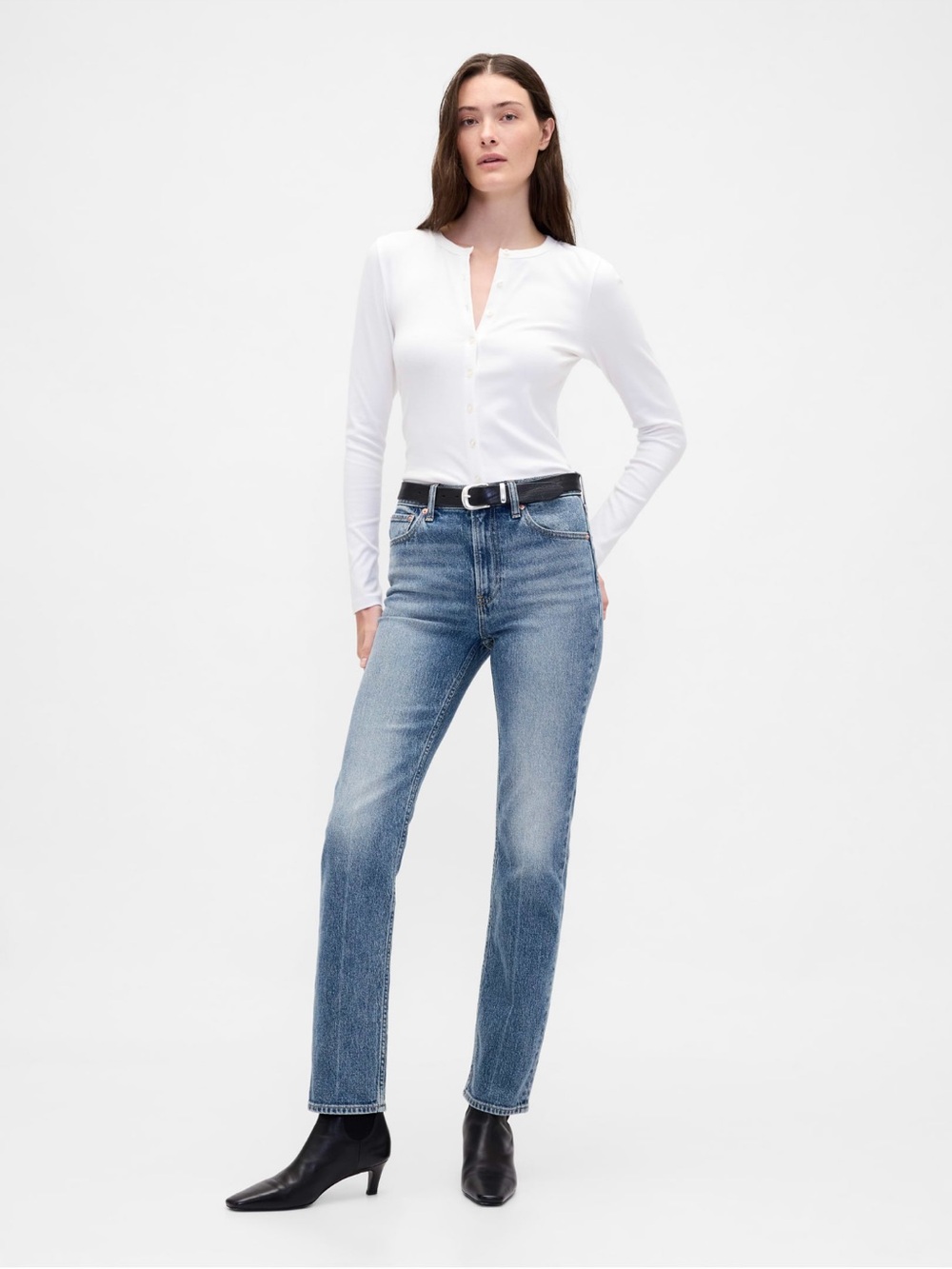 GAP High-Rise 90s Slim Straight Jeans (Petite)